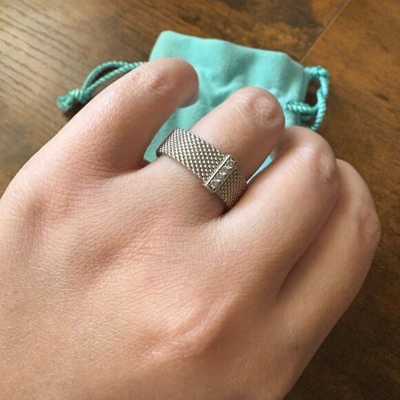 Tiffany & Co. Diamond Mesh Ring - Picture 6 of 7